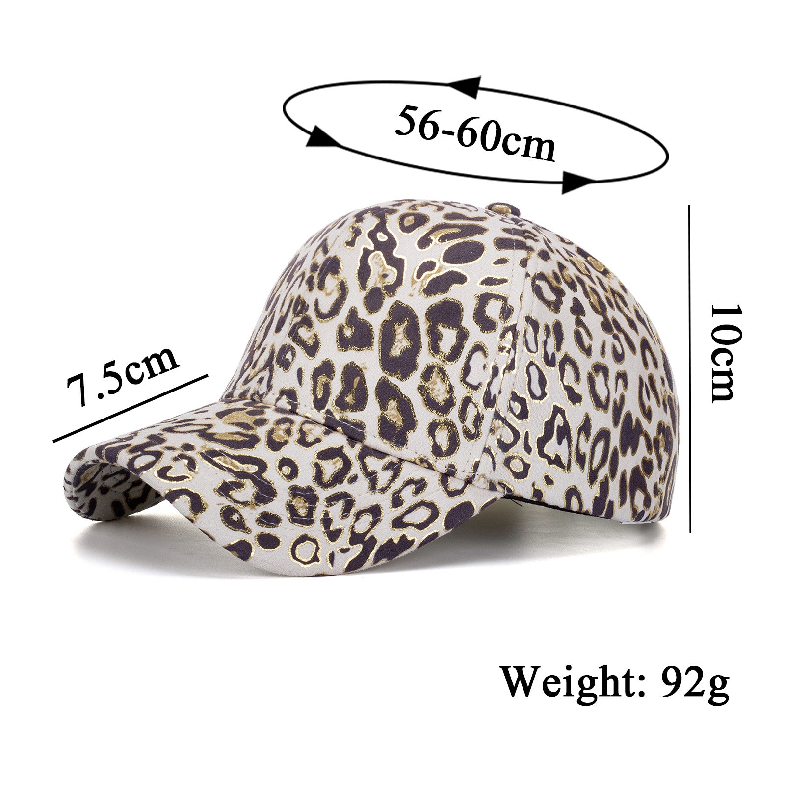 Wholesale Gold foil leopard print baseball cap sun hat